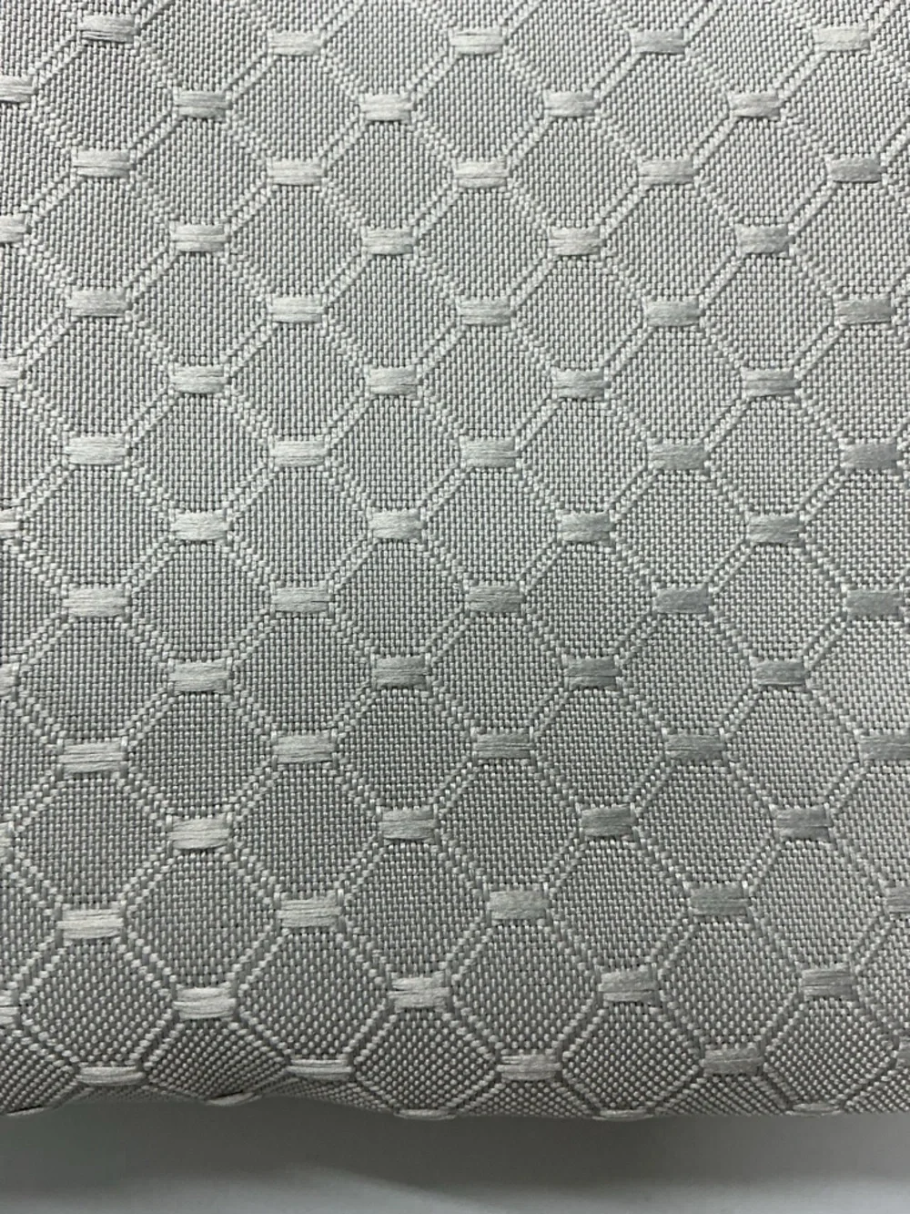 WDFour Light Gray Geometric Honeycomb Shower Curtain